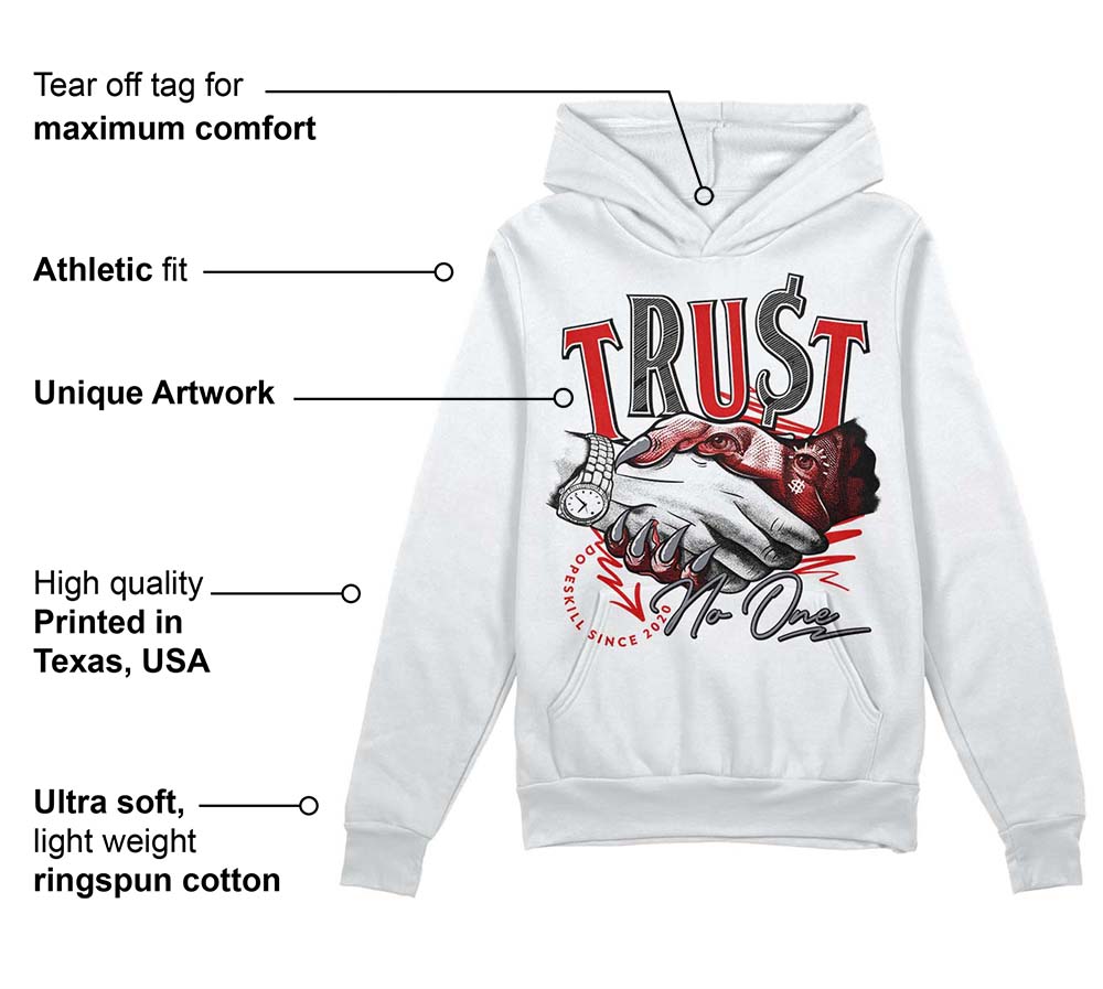 Gym Red 9s superstreetwear Hoodie Sweatshirt Trust No One Graphic