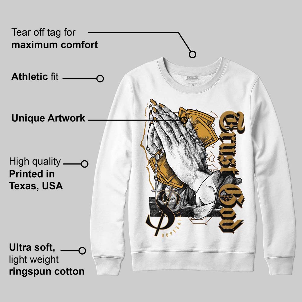 Wheat 13s superstreetwear Sweatshirt Trust God Graphic