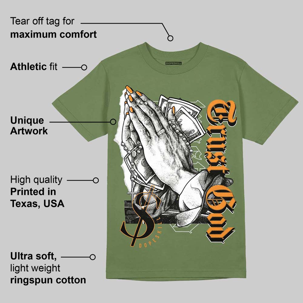 Olive 5s superstreetwear Olive T-shirt Trust God Graphic