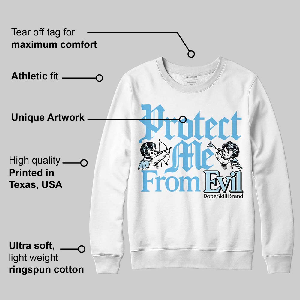 Legend Blue 11s superstreetwear Sweatshirt Protect Me From Evil Graphic