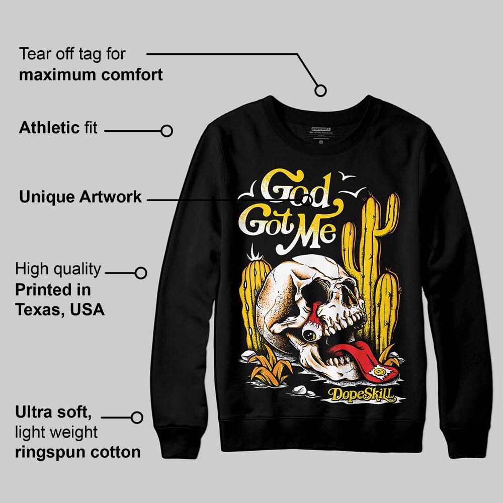 Yellow Ochre 6s superstreetwear Sweatshirt God Got Me Graphic