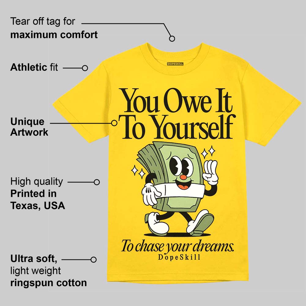 Yellow Collection superstreetwear Gold T-shirt Owe It To Yourself Graphic
