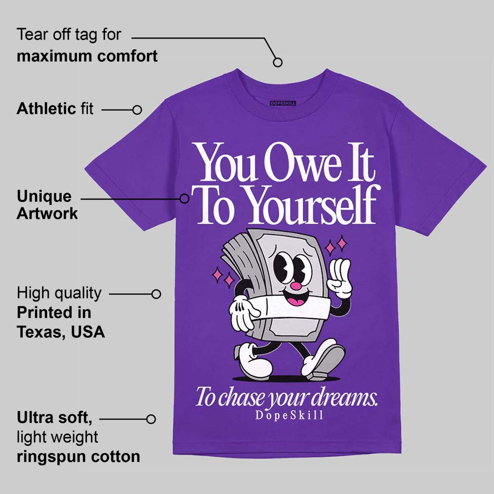 PURPLE Collection superstreetwear Purple T-shirt Owe It To Yourself Graphic