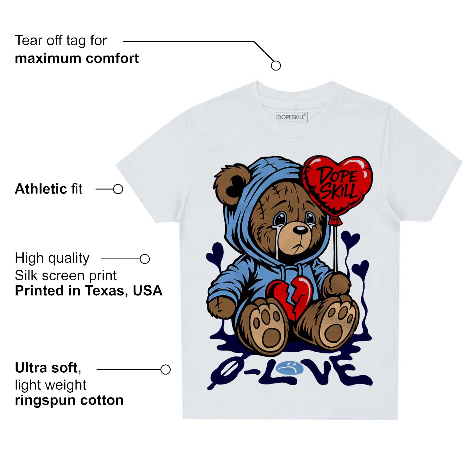 Powder Blue 9s superstreetwear Toddler Kids T-shirt Broken Bear Graphic