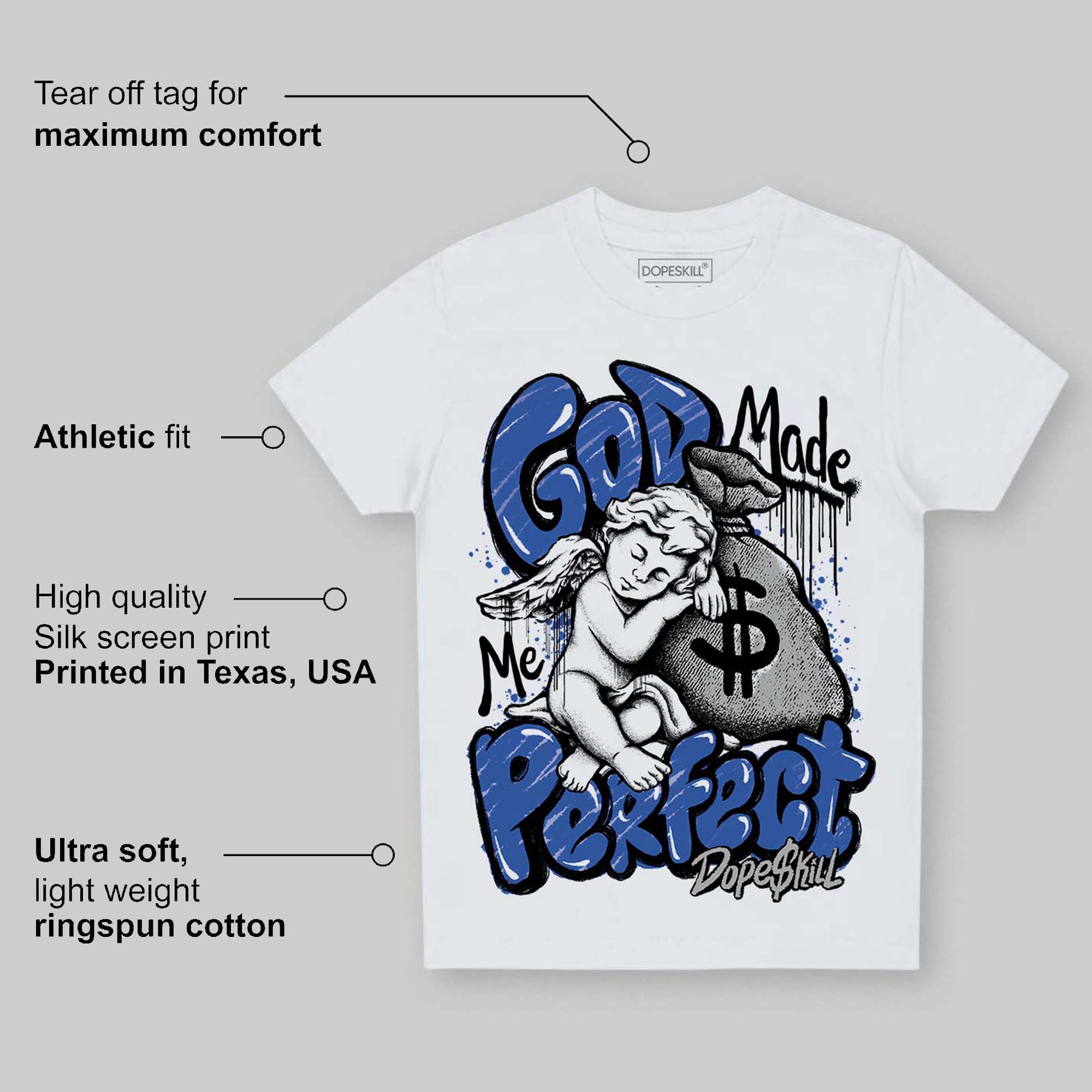 Lucky Shorts 3s superstreetwear Toddler Kids T-shirt God Made Me Perfect Graphic