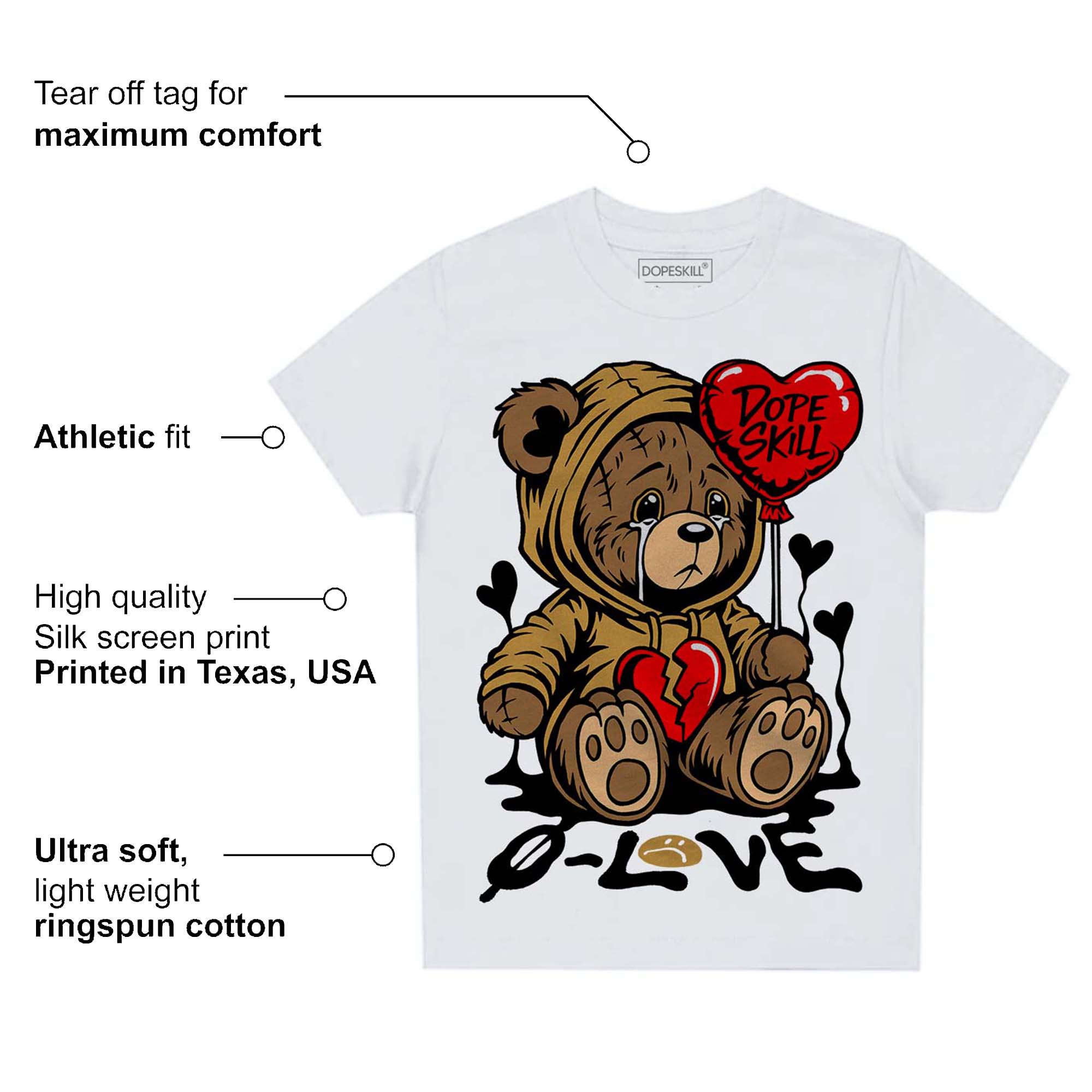 Gratitude 11s superstreetwear Toddler Kids T-shirt Broken Bear Graphic