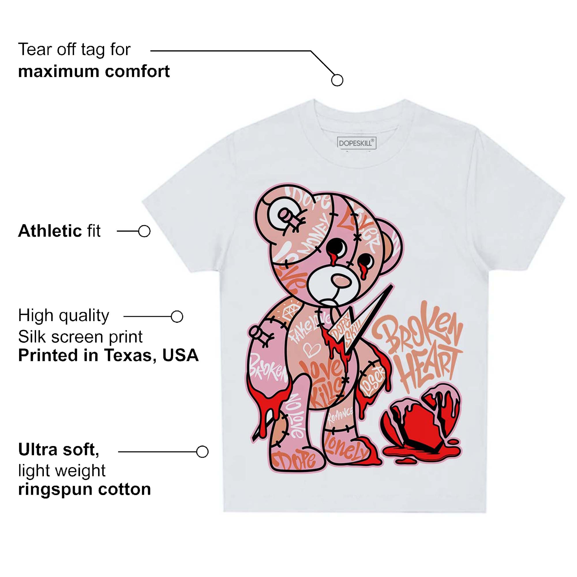 Legend Pink 11s superstreetwear Toddler Kids T-shirt Broken Heart Graphic