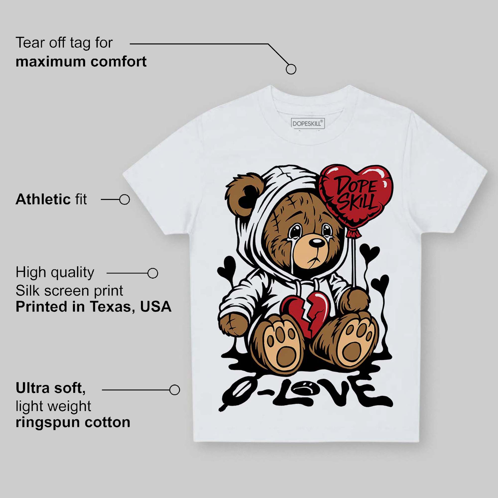 Bred 11s superstreetwear Toddler Kids T-shirt Broken Bear Graphic