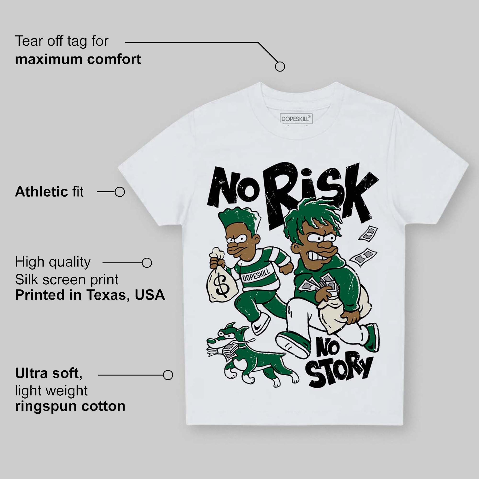 Pine Green 13s superstreetwear Toddler Kids T-shirt No Risk No Story Graphic
