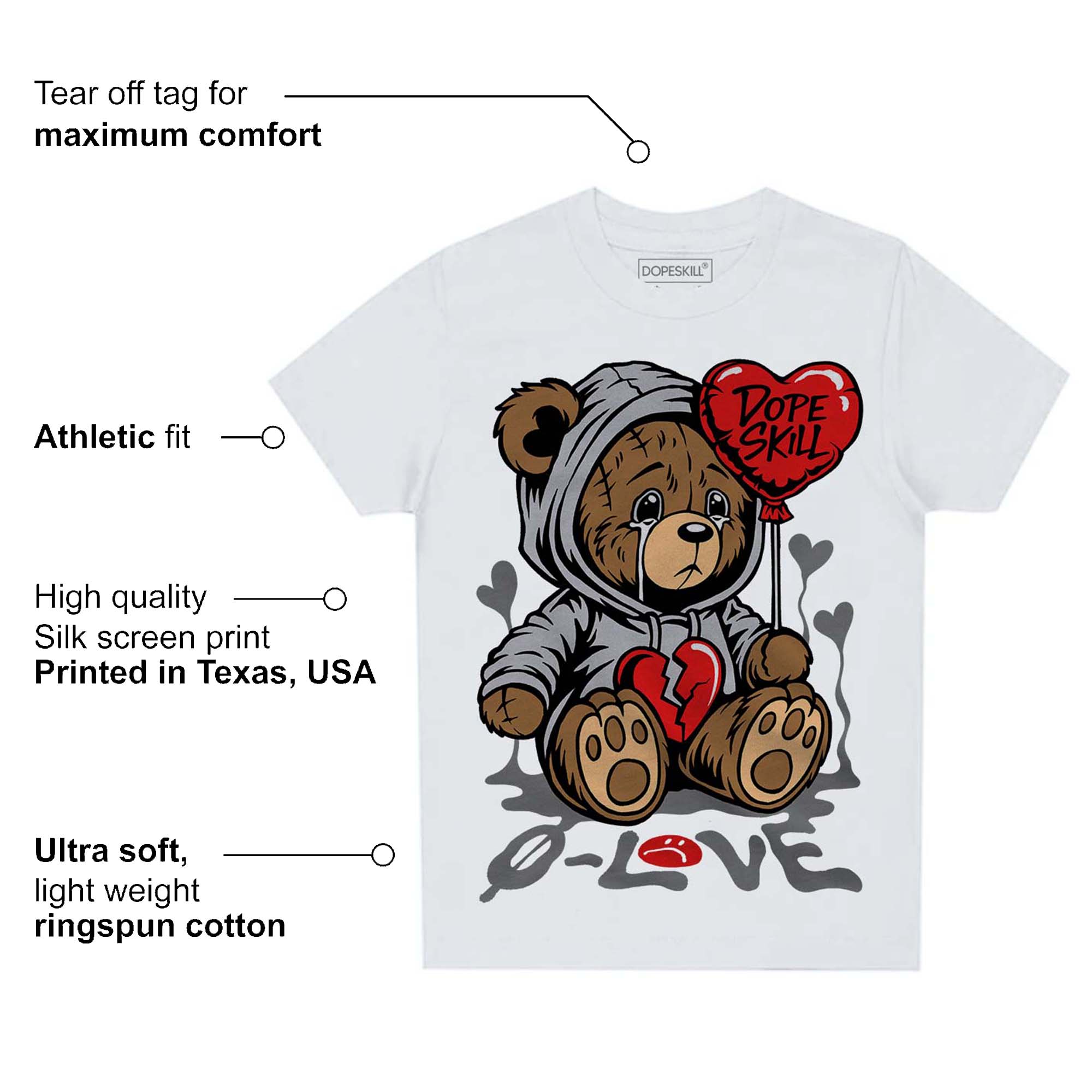 Grey Collection superstreetwear Toddler Kids T-shirt Broken Bear Graphic
