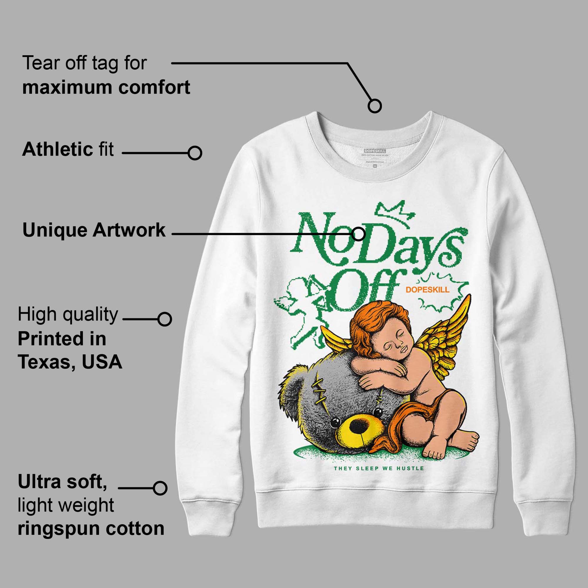 Dunk Low Reverse Brazil superstreetwear Sweatshirt New No Days Off Graphic