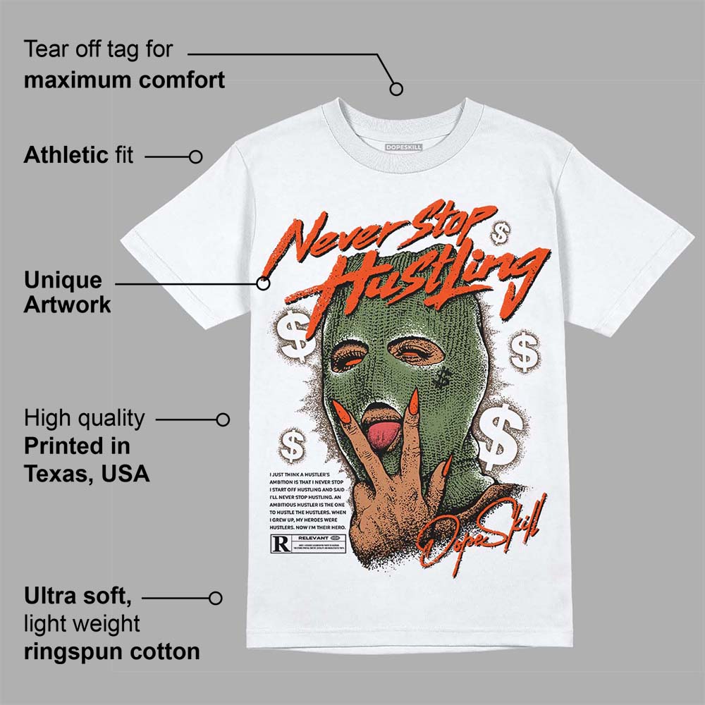 Olive Collection superstreetwear T-Shirt Never Stop Hustling Graphic