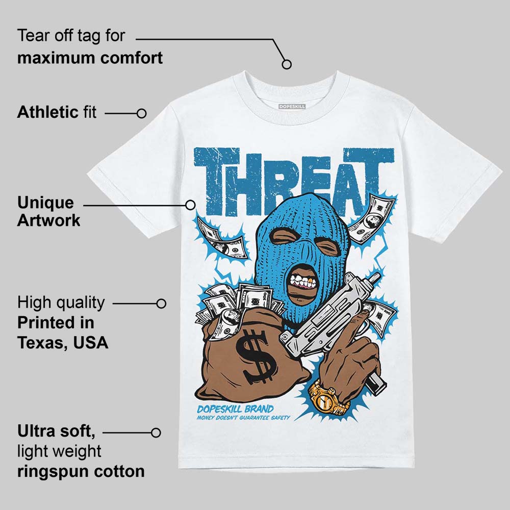 Military Blue 4s superstreetwear T-Shirt Under Threat Graphic