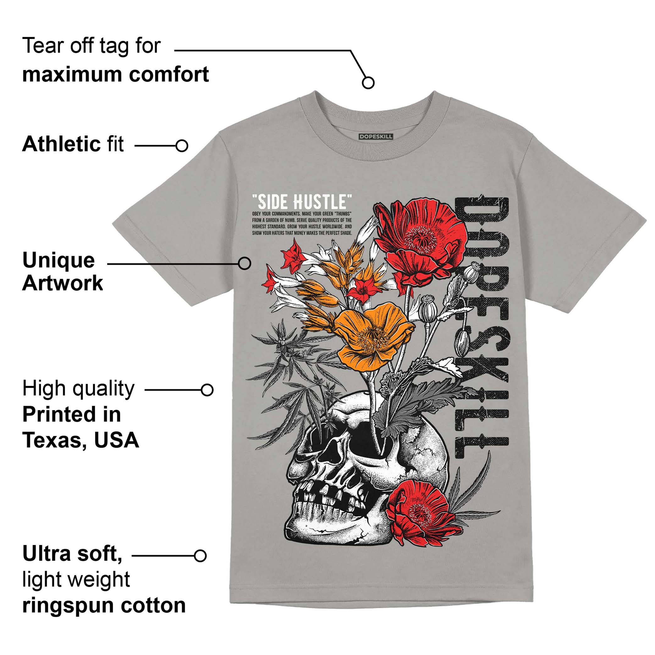 Grey Collection superstreetwear Grey T-shirt Side Hustle Graphic