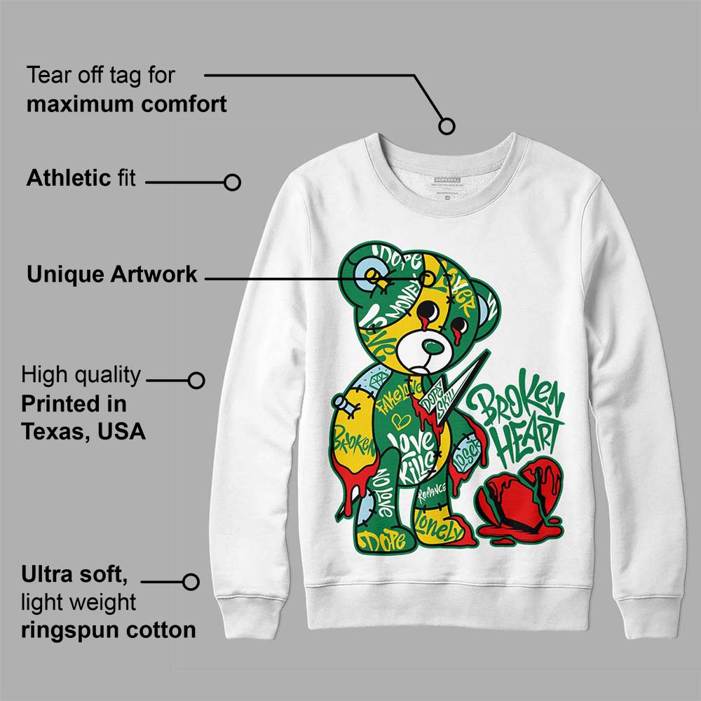 Lucky Green 5s superstreetwear Sweatshirt Broken Heart Graphic