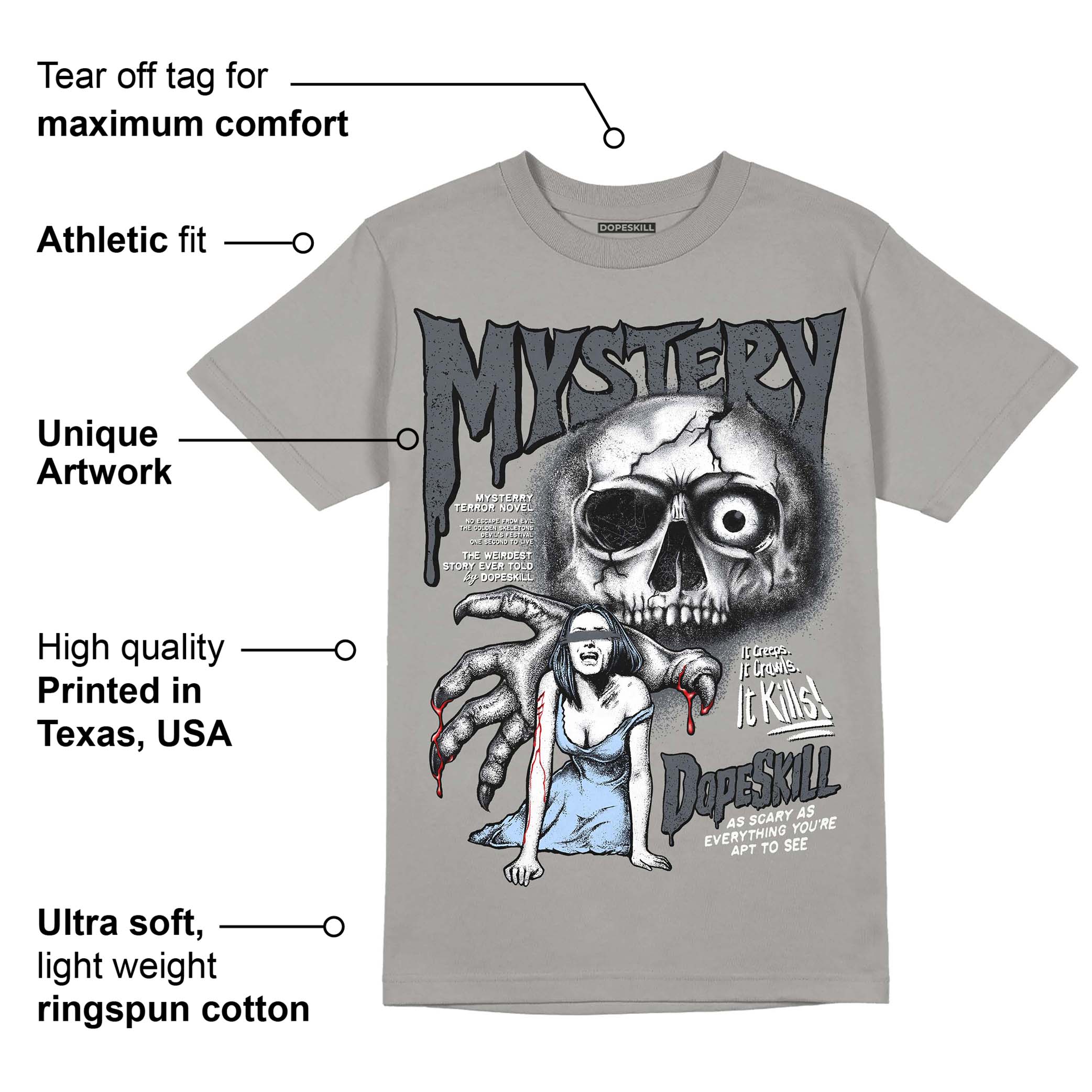 Cool Grey 11s superstreetwear Grey T-shirt Mystery Ghostly Grasp Graphic