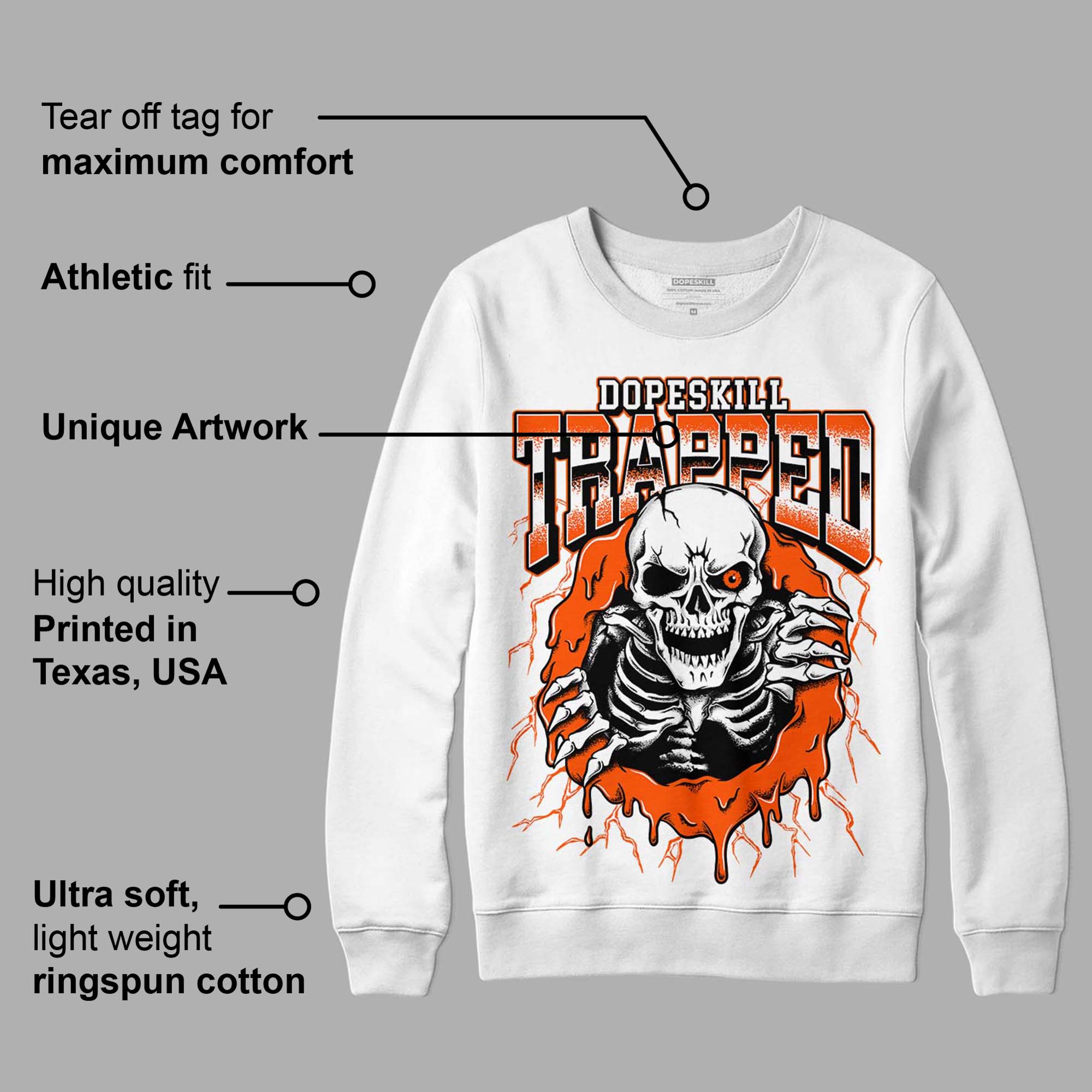 Orange Milk superstreetwear Sweatshirt Trapped Halloween Graphic