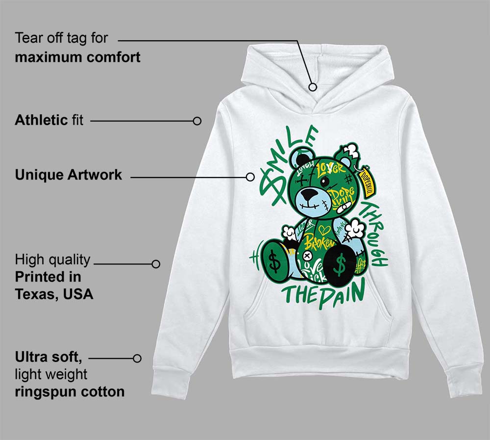 Lucky Green 5s superstreetwear Hoodie Sweatshirt Smile Through The Pain Graphic