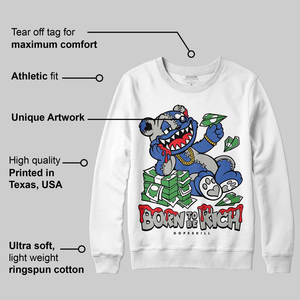 Lucky Shorts 3s superstreetwear Sweatshirt Born To Be Rich Graphic