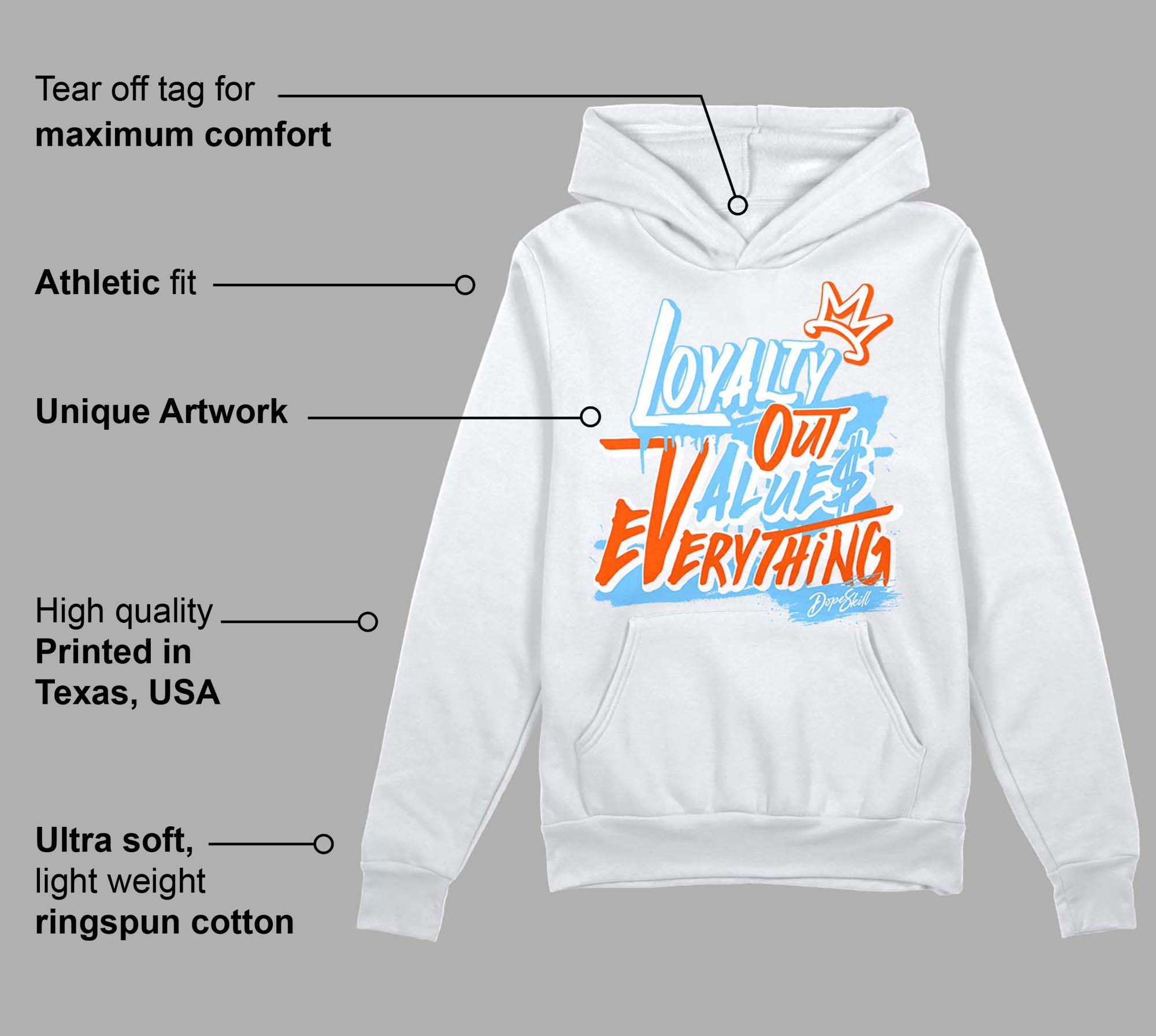 Dunk Low Futura University Blue superstreetwear Hoodie Sweatshirt LOVE Graphic