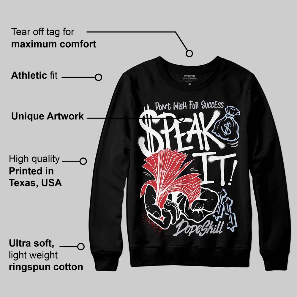 Black Metallic Reimagined 5s superstreetwear Sweatshirt Speak It Graphic