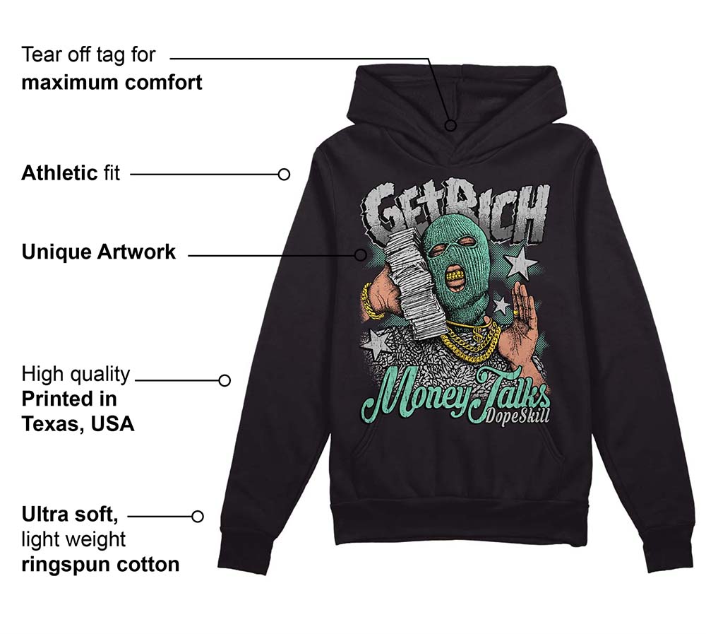 Green Glow 3s superstreetwear Hoodie Sweatshirt Get Rich Graphic