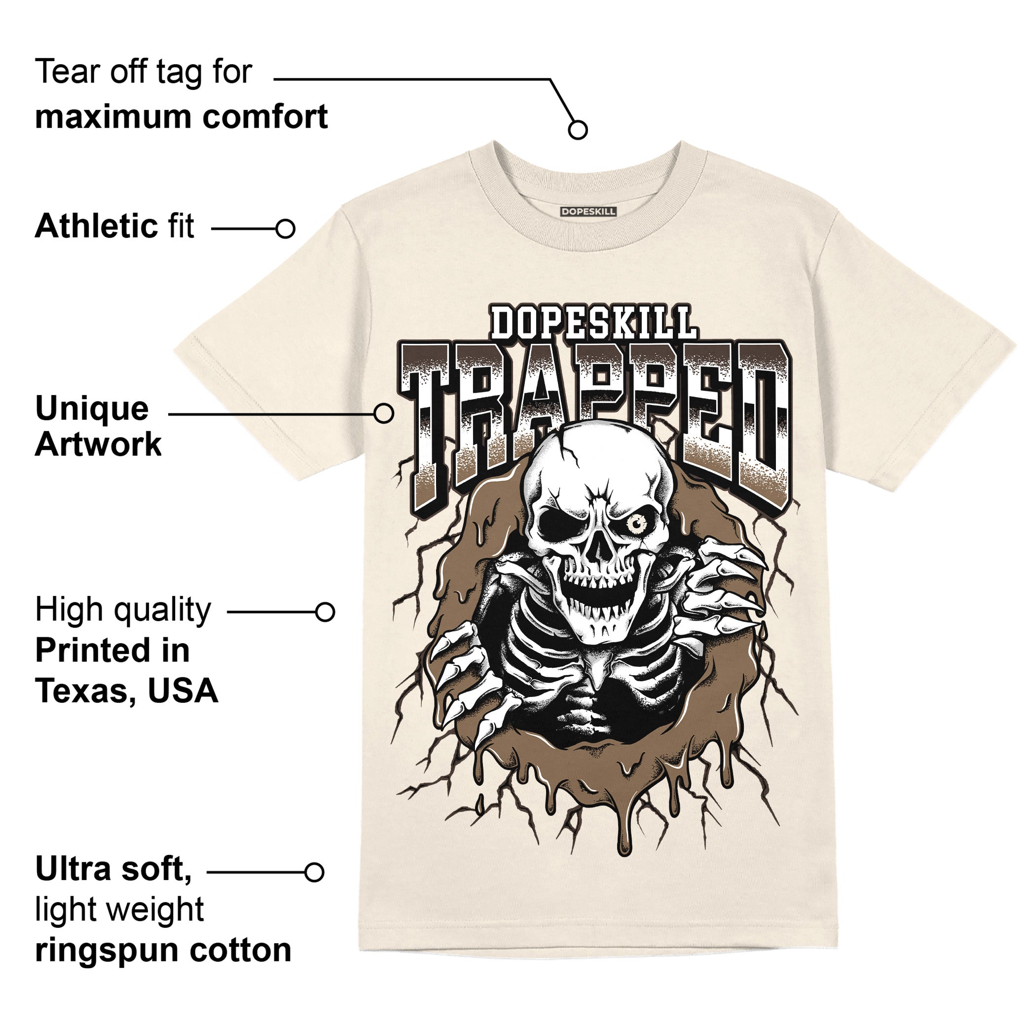 AJ 1 Low OG a??Reverse Mochaa?? superstreetwear Sail T-shirt Trapped Halloween Graphic