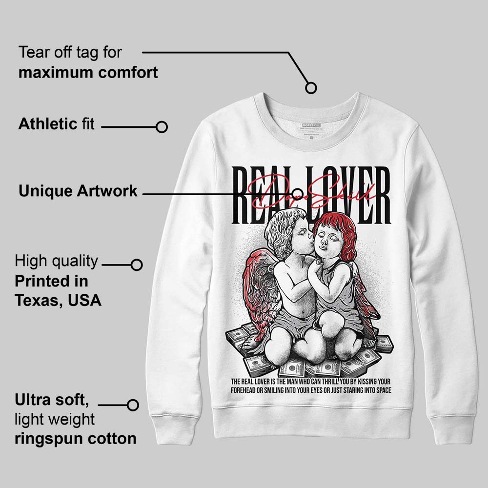 White Cement 4s superstreetwear Sweatshirt Real Lover Graphic