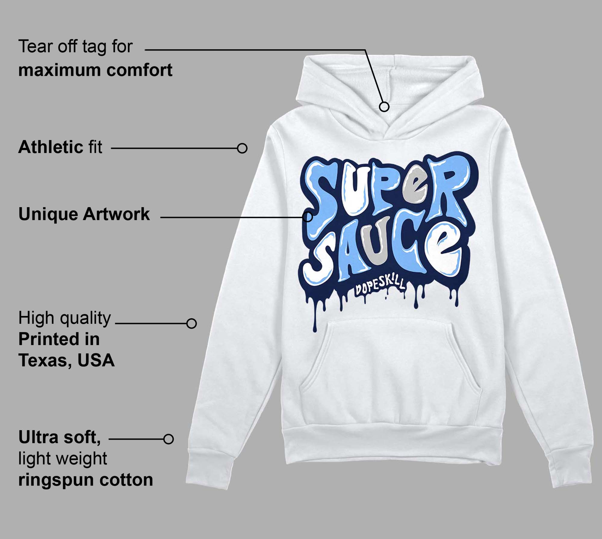 Midnight Navy 5s superstreetwear Hoodie Sweatshirt Super Sauce Graphic