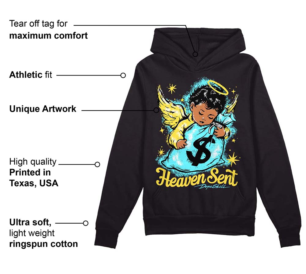 Aqua 5s superstreetwear Hoodie Sweatshirt Heaven Sent Graphic