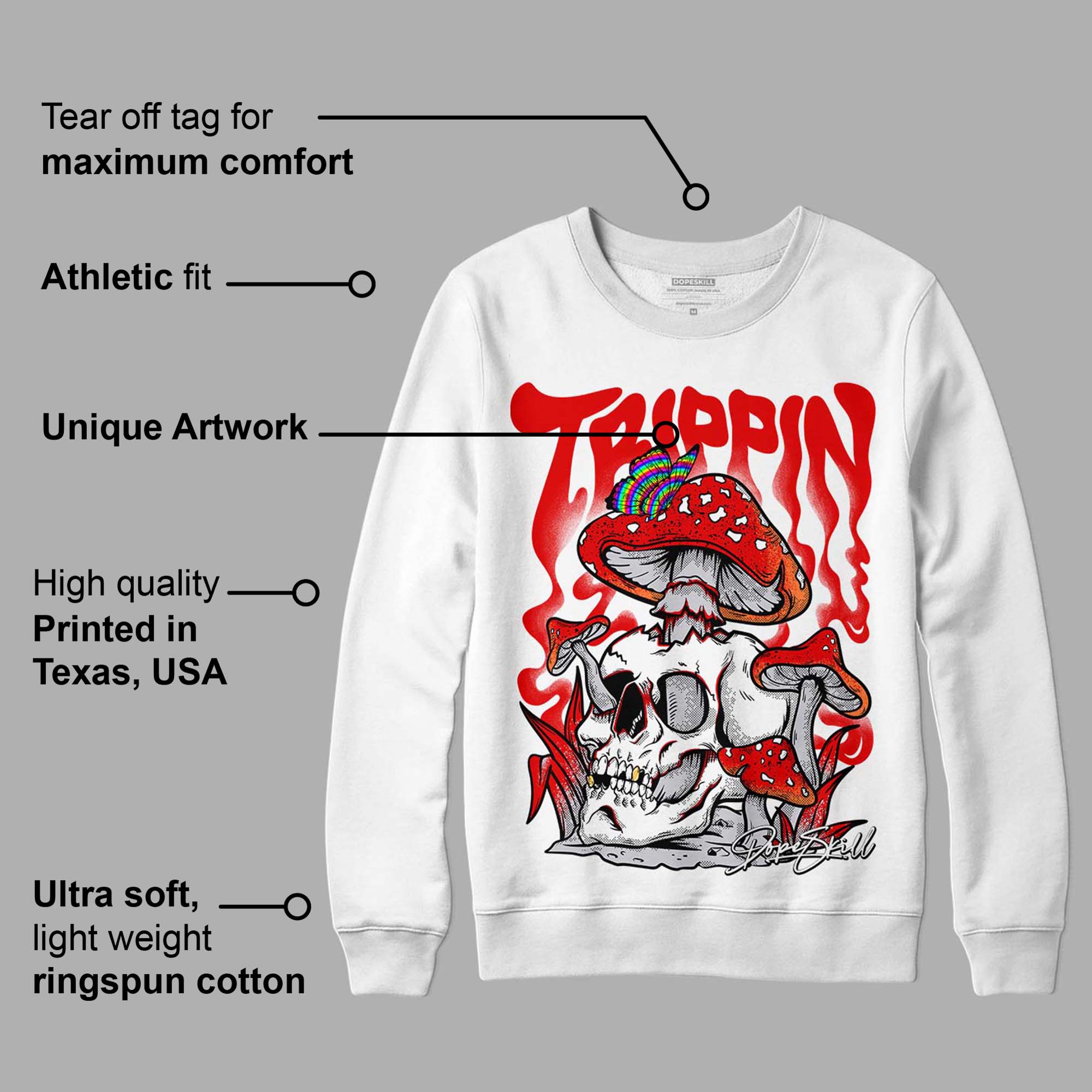 Red Cement 4S superstreetwear Sweatshirt Trippin Graphic