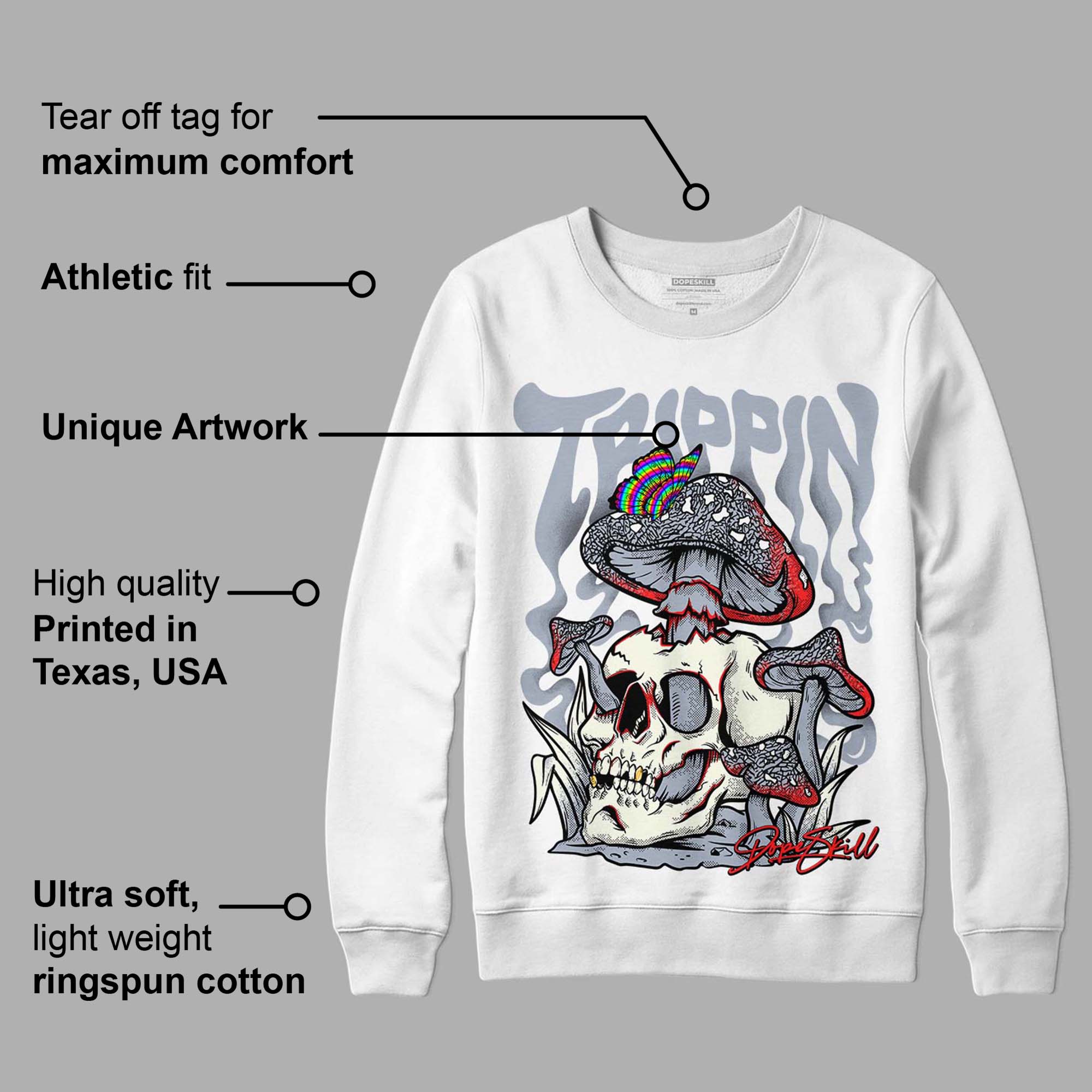 White Cement Reimagined 3s superstreetwear Sweatshirt Trippin Graphic