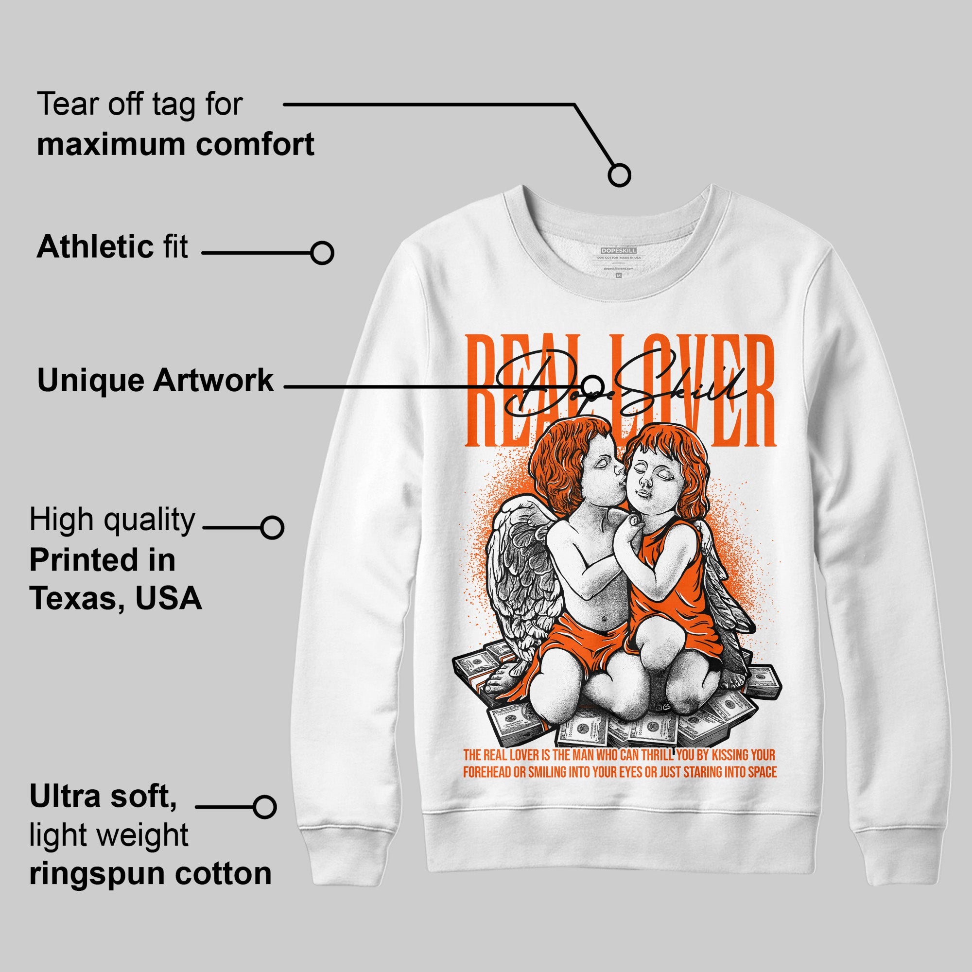 Orange Milk superstreetwear Sweatshirt Real Lover Graphic