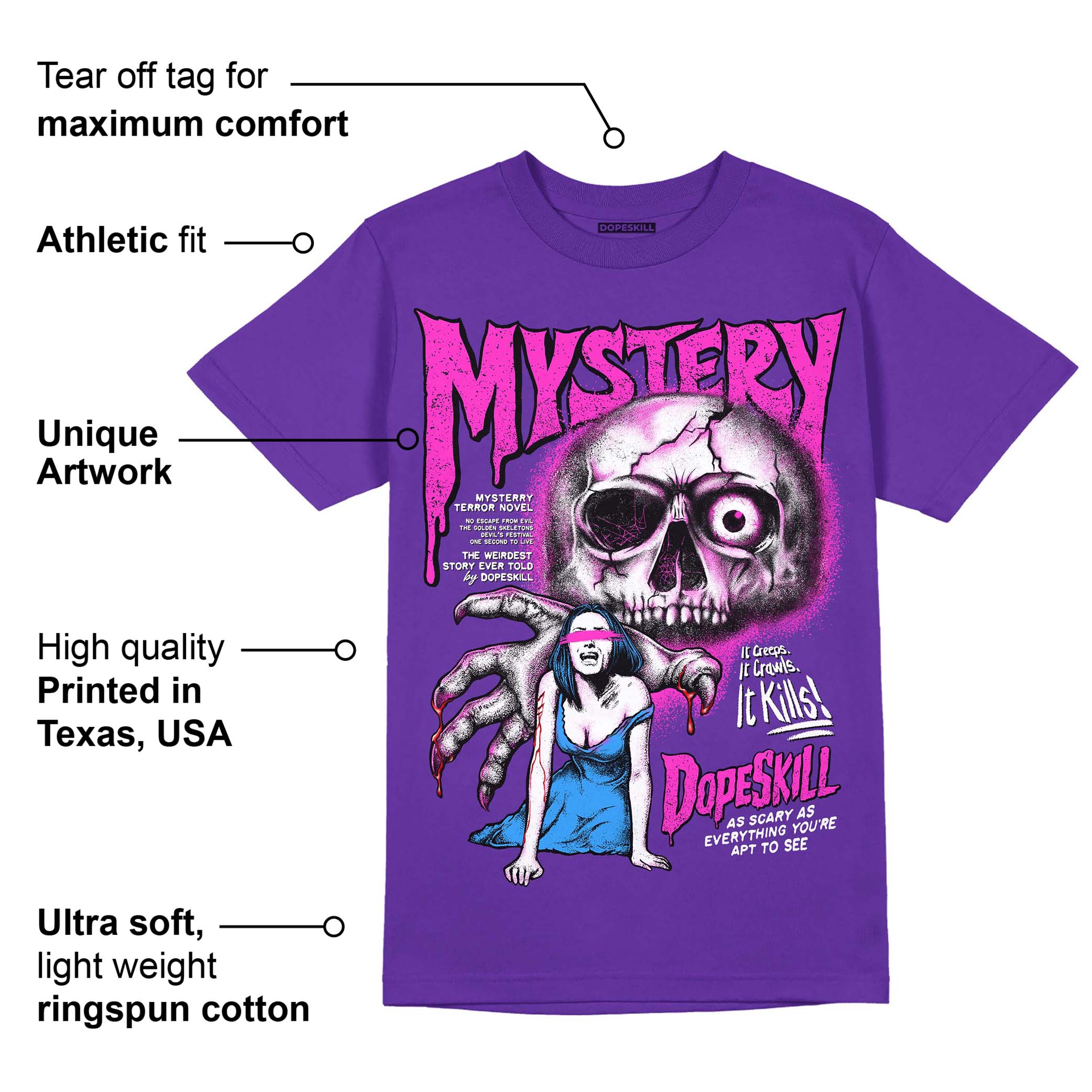 Court Purple 13s superstreetwear Purple T-shirt Mystery Ghostly Grasp Graphic