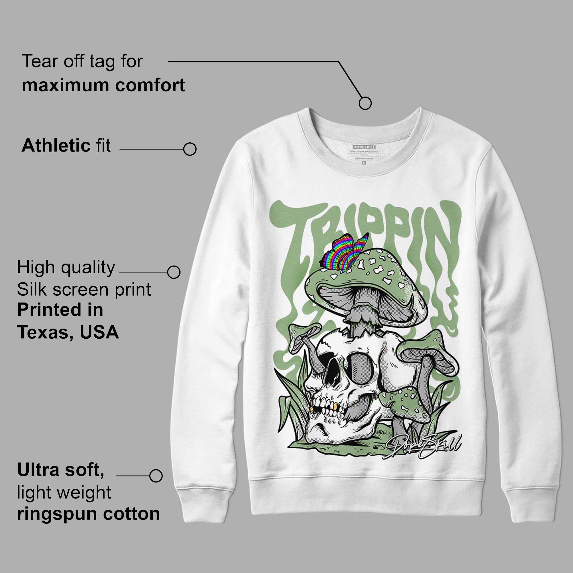 Seafoam 4s superstreetwear Sweatshirt Trippin Graphic