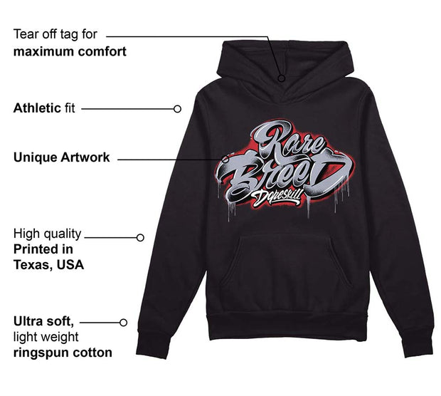 Bred Reimagined 4s DopeSkill Hoodie Sweatshirt Rare Breed Type Graphic