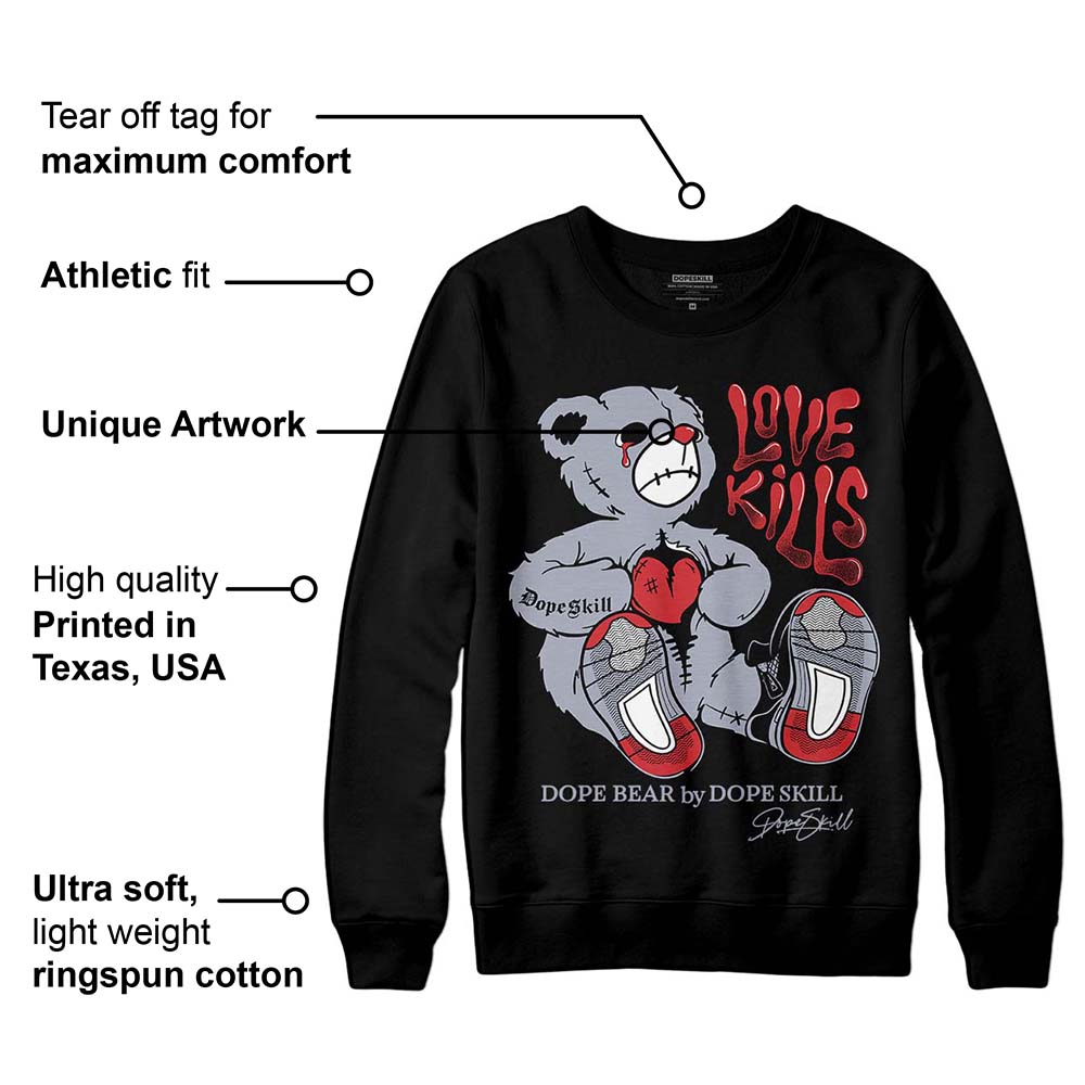 Bred Reimagined 4s superstreetwear Sweatshirt Love Kills Graphic