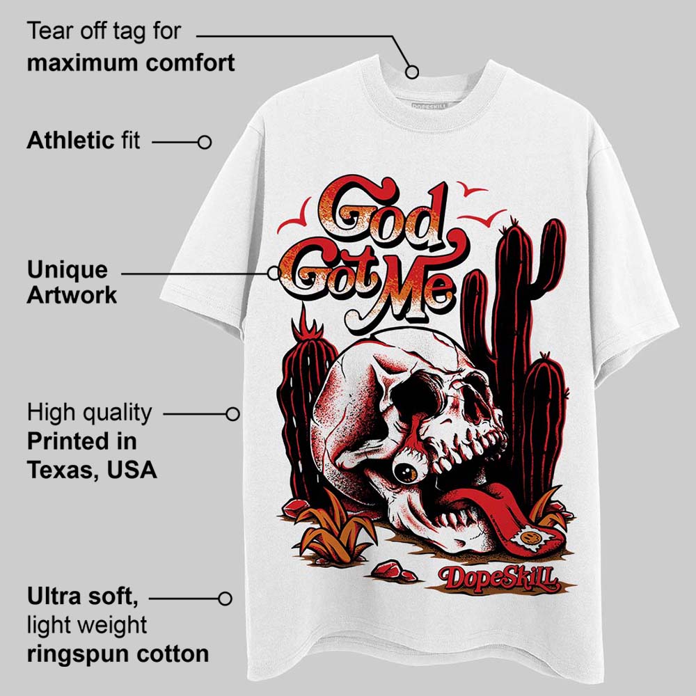 Red Cement 4S superstreetwear T-Shirt God Got Me Graphic