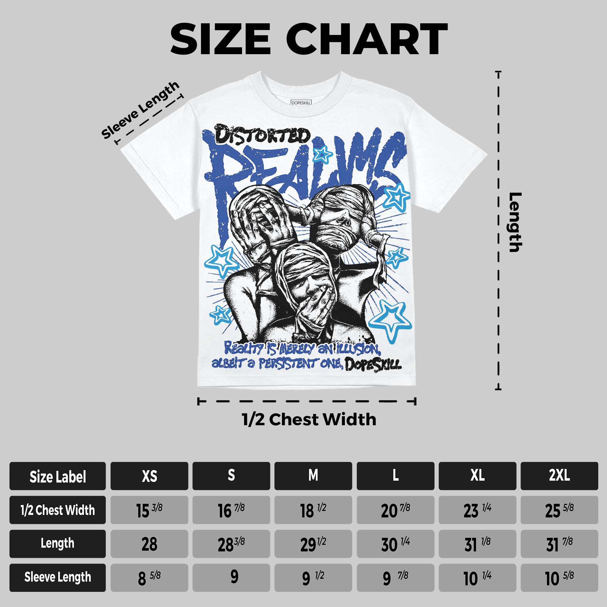 Royal Blue Collection superstreetwear Oversize Print T-Shirt Distorted Realms Graphic