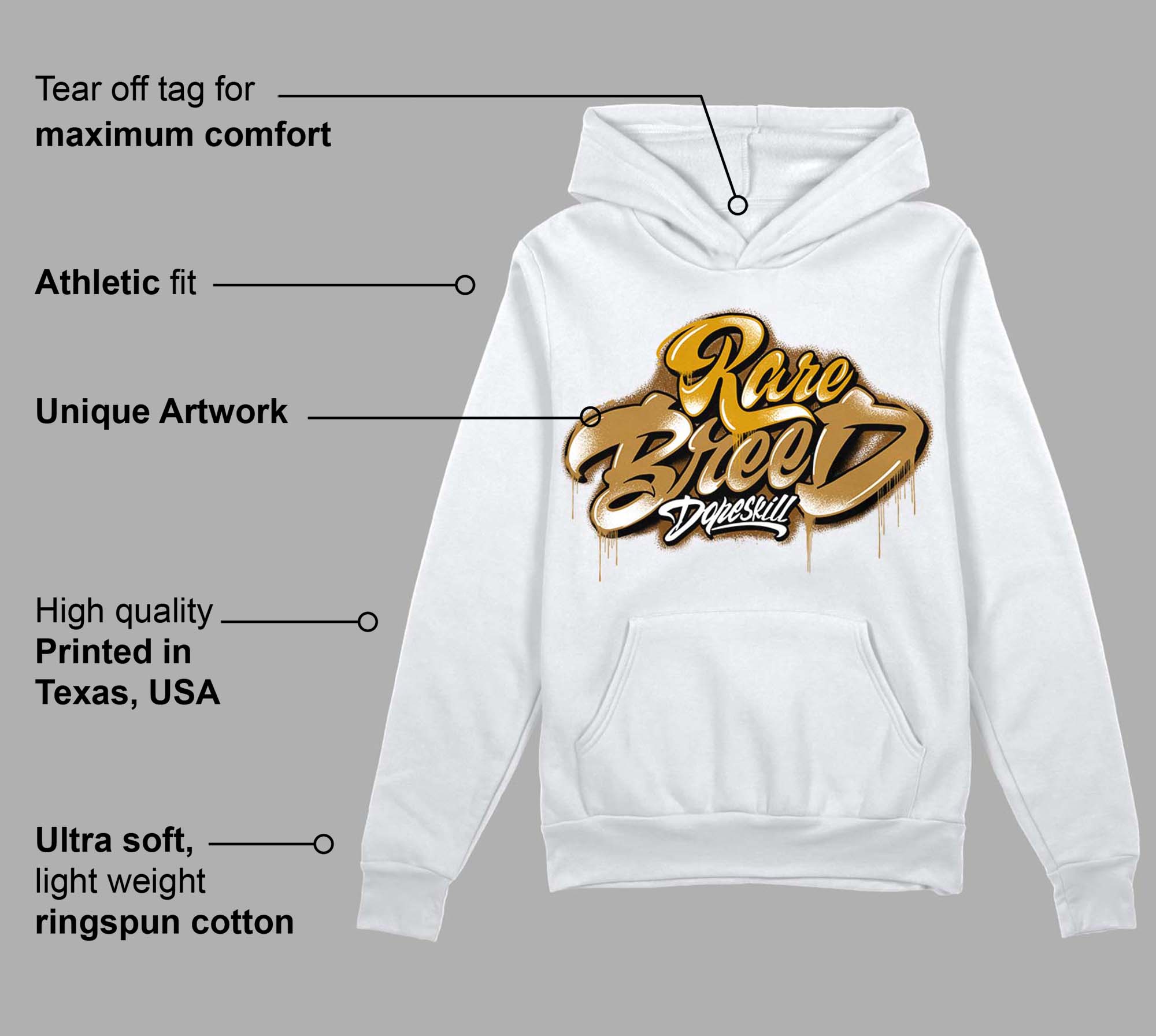 Wheat 13s superstreetwear Hoodie Sweatshirt Rare Breed Type Graphic