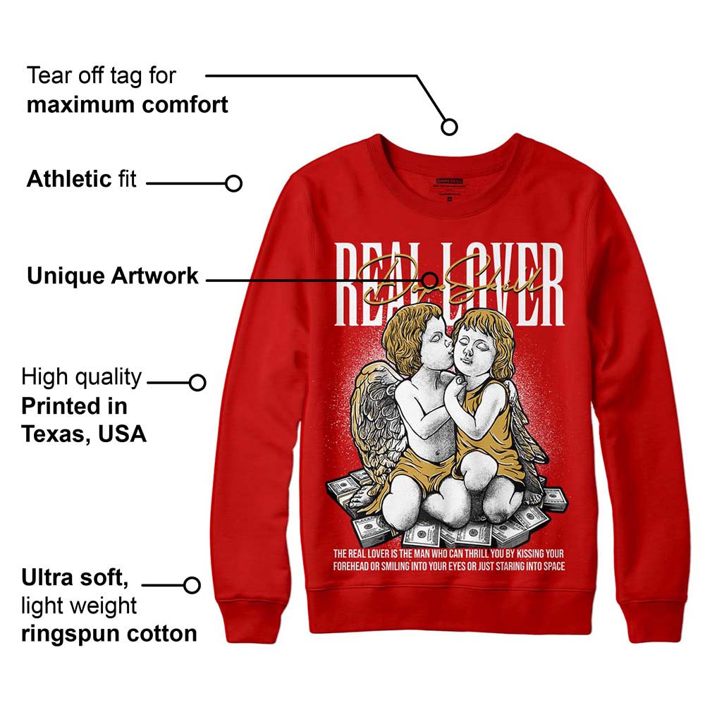 Red Collection superstreetwear Red Sweatshirt Real Lover Graphic