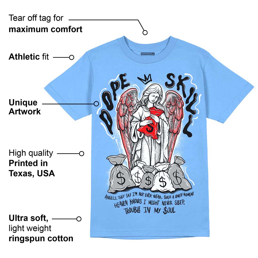 Powder Blue 9s superstreetwear Sky Blue T-shirt Angels Graphic