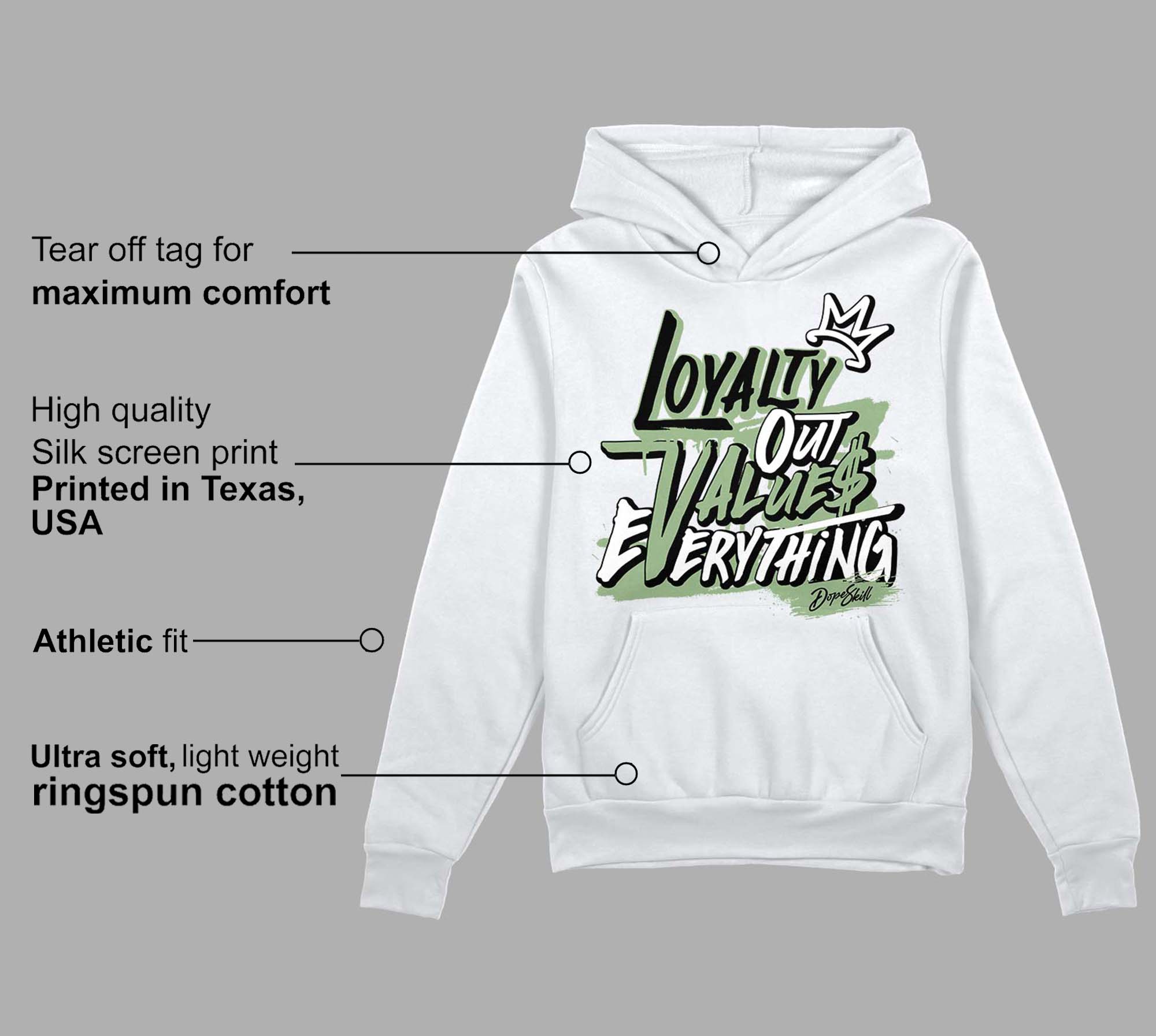 Seafoam 4s superstreetwear Hoodie Sweatshirt LOVE Graphic