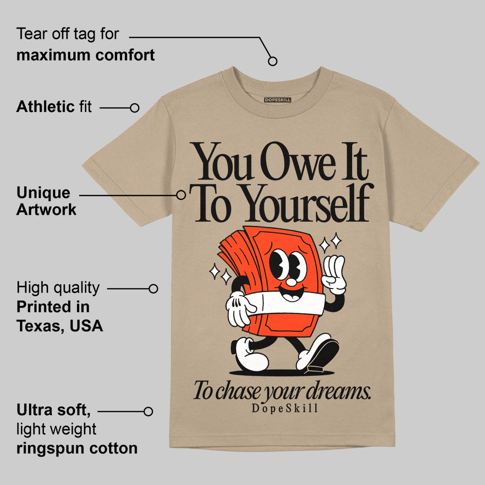 Latte 1s superstreetwear Medium Brown T-shirt Owe It To Yourself Graphic
