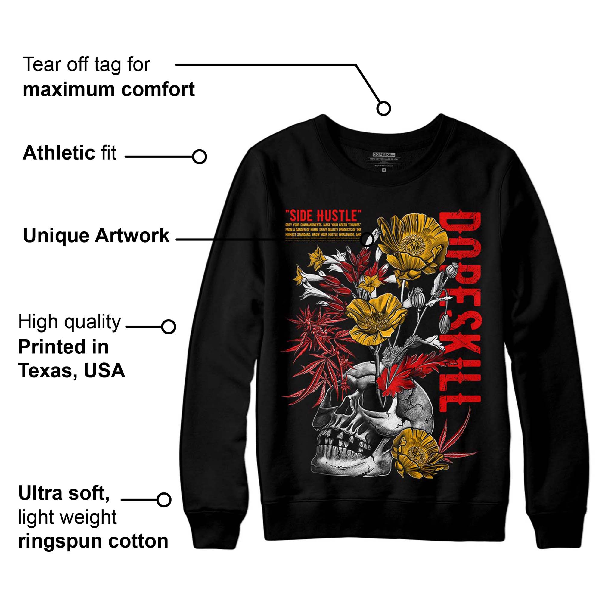 Red Collection superstreetwear Sweatshirt Side Hustle Graphic