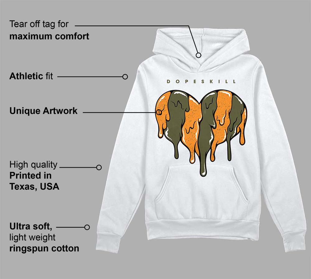 Olive 5s superstreetwear Hoodie Sweatshirt Slime Drip Heart Graphic