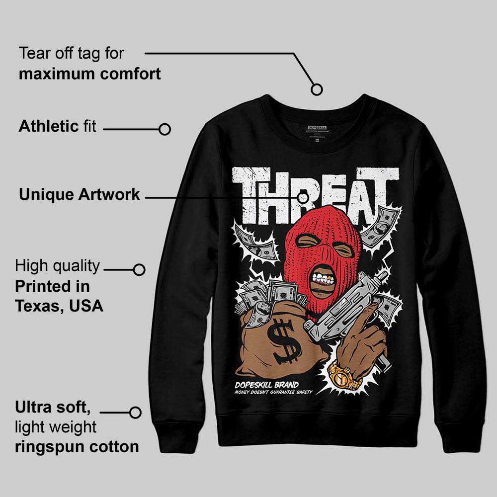 Black and White Collection superstreetwear Sweatshirt Under Threat Graphic