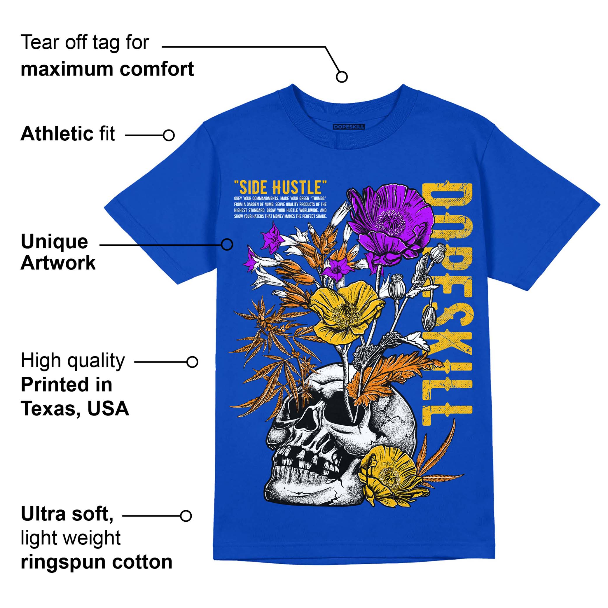Royal Blue Collection superstreetwear Royal Blue T-shirt Side Hustle Graphic