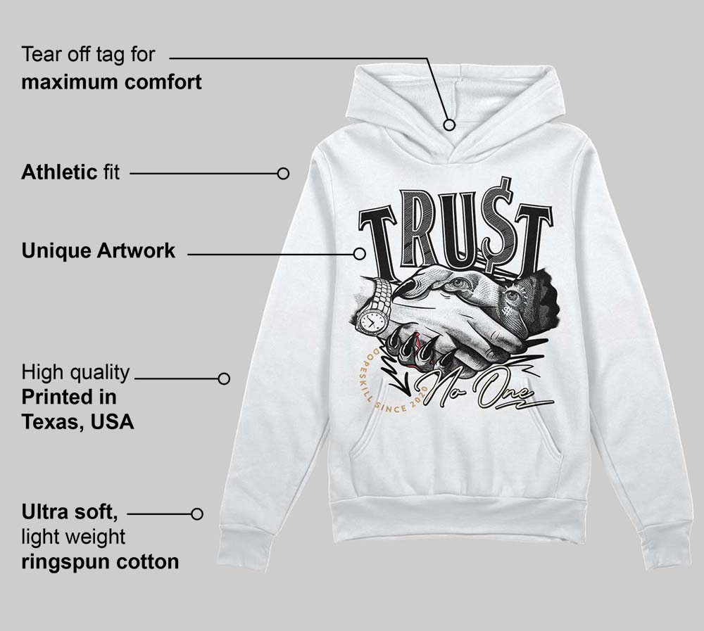 Reverse Metallic 5s superstreetwear Hoodie Sweatshirt Trust No One Graphic