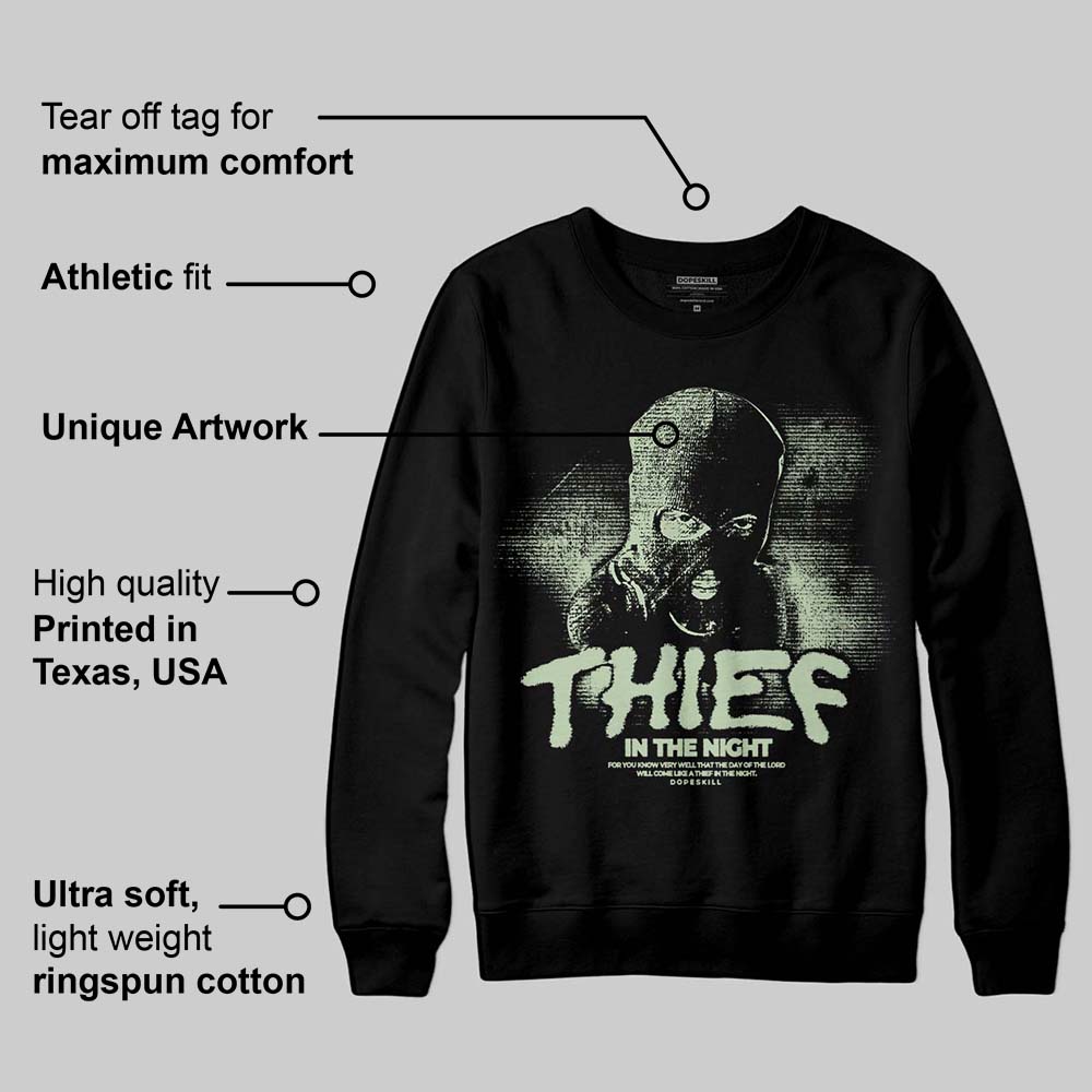 Seafoam 4s 2025 superstreetwear Sweatshirt Thief In The Night Graphic